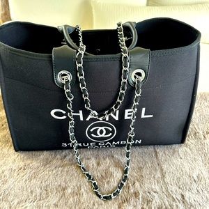 Chanel Tote Bag - Canvas with Removable Chain Straps - Perfect Condition